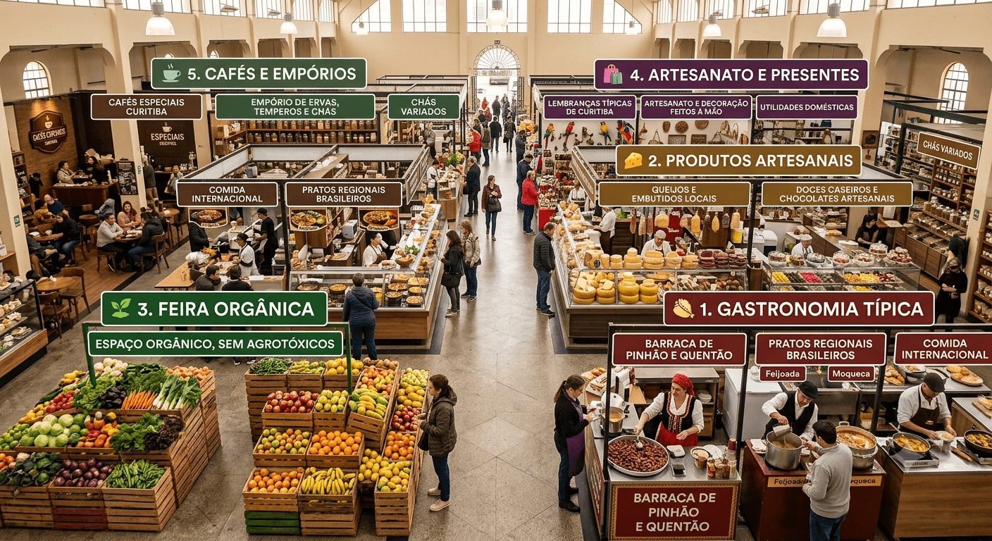 O que fazer em Curitiba: O Mercado Municipal de Curitiba - Imagem destacada do artigo